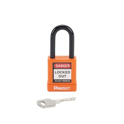 Panduit PSL-8OR | Short Shackle Padlock, Orange, 1.58", PK1