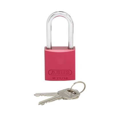 Panduit PSL-7-LS | Long Shackle Padlock, Anodized Aluminum/Steel, Red, 1.5", PK1