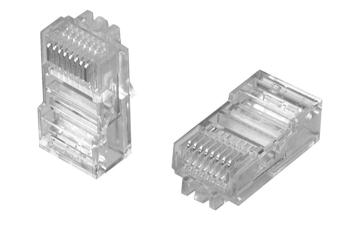 Commscope MP-88U-R-1 | Modular Plug Kit, 8P/8C, unshielded, round, 5.1 mm max cable jack OD, 8-position, 100/bag