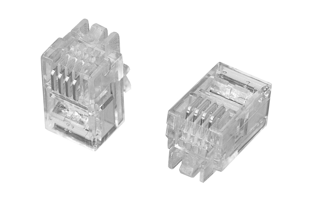 Commscope MP-44U-F-1 | Modular Plug, 4P/4C, unshielded, headset, flat oval, 2.29 x 4.83 mm cable jack OD, category 3, 100/bag