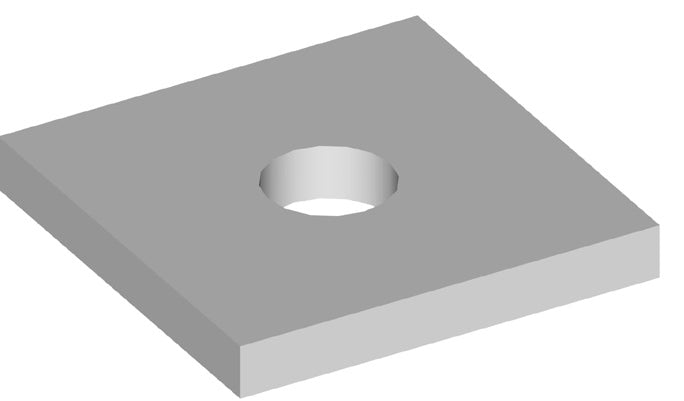 Commscope MT-387 | Square Washer, 1-1/2 in x 1-5/8 in, 7/16 in hole