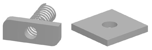 Commscope MT-662 | Spring Nut Kit,Zinc Plated, 1-5/8 in, with 3/8 in hole