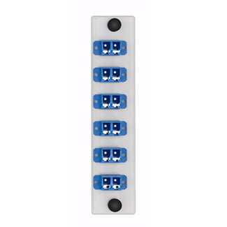 Leviton APLW6-BLK | LGX 6-pack Plate, Blank, White