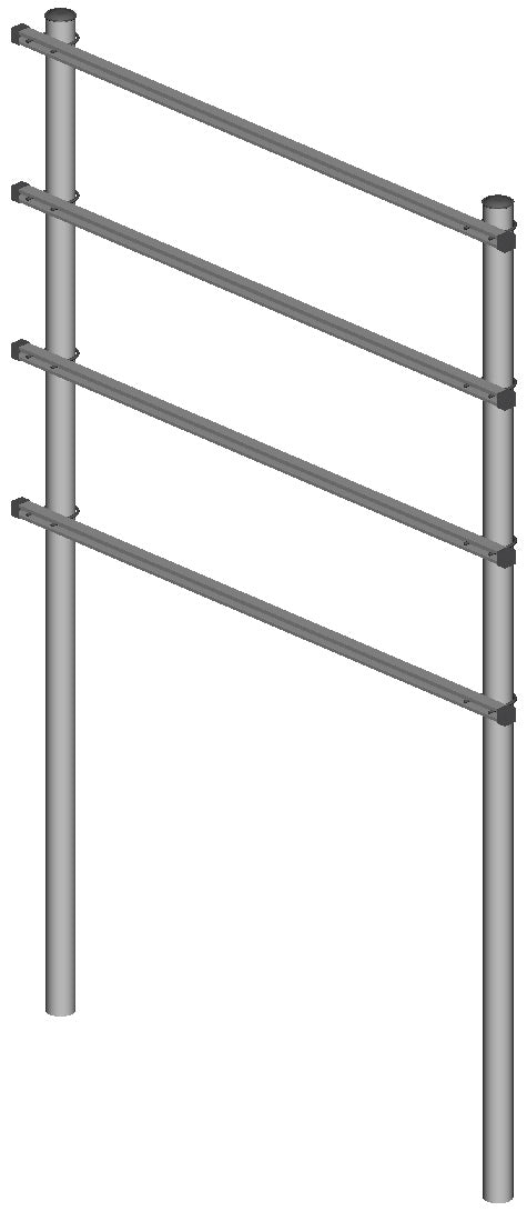 Commscope PT-R104 | Power Telcommunications Rack, four 80 in rungs, 13 ft 4 in burial posts