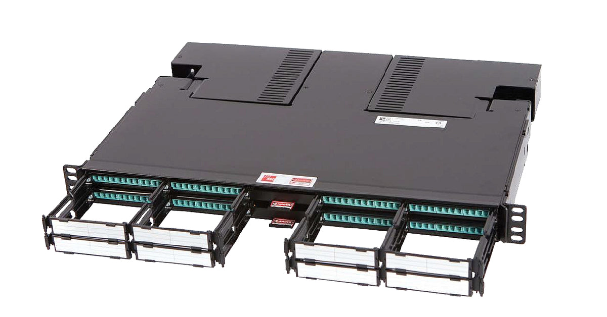Commscope QUCH-1RU | Q3000 Fiber Termination Panel, unloaded, 1RU, 19 in, black for holding Q3000 Termination Blades