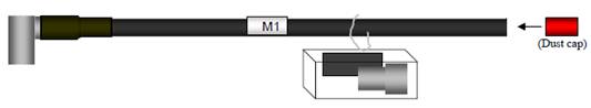 Commscope F4A-PDRDM-5M-X | FSJ4-50B SureFlex Jumper with interface types 7-16 DIN Male Right Angle and 7-16 DIN Male, 5 m
