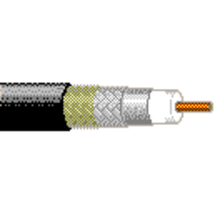 Belden 1532A 010500 | CATV Video, RG6, 18 AWG BCCS, Foil + Braid, Waterblocked, PVC Jacket