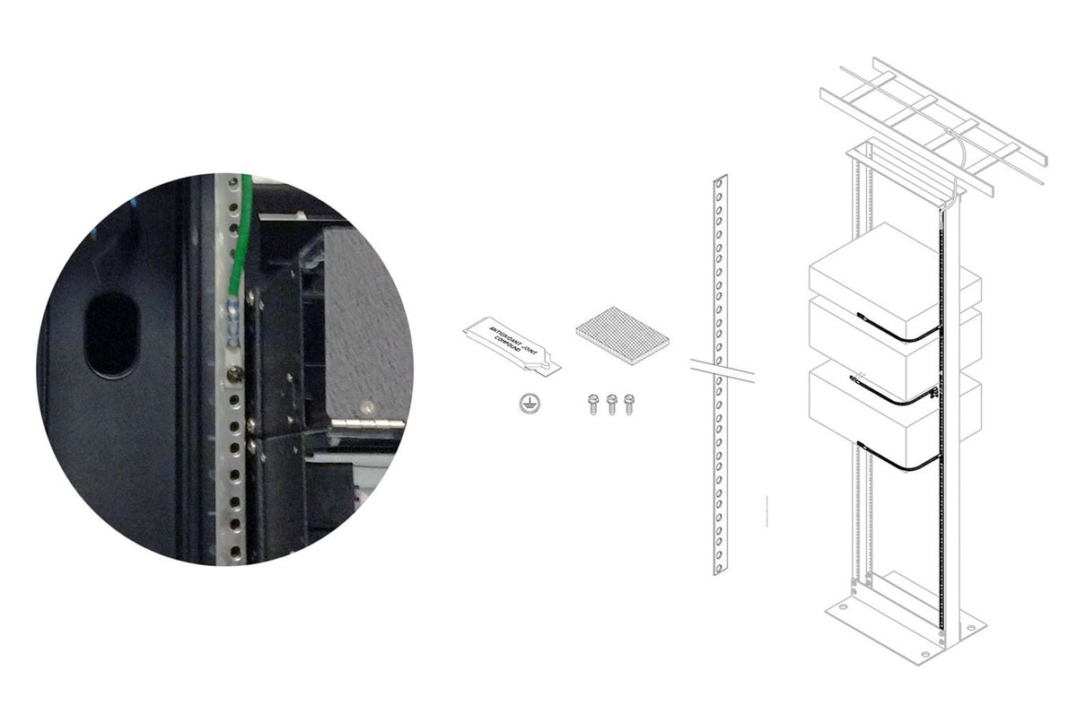 Chatsworth 40172-001 | Vertical Rack Bonding Bar Kit