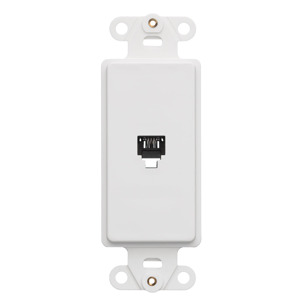 Leviton 40649-W | Decora Insert, 6P4C, Screw Terminals, White