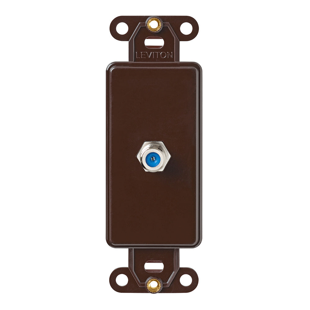 Leviton 40681-B | Decora Insert, F connector, Brown