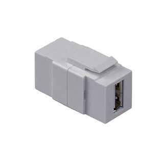 Leviton 40835-I | USB Feedthrough QuickPort Connector, Ivory Housing