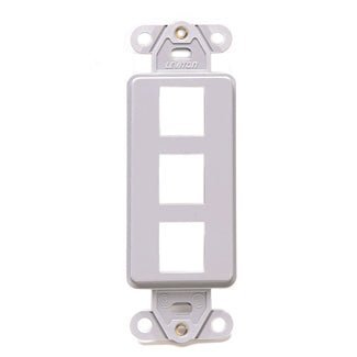 Leviton Manufacturing Co 41643-GY | QUICKPORT Decora Insert, 3-Port, Gray
