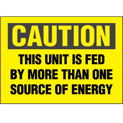Panduit PPS0305C174A | Multiple Energy Source Warning Sign
