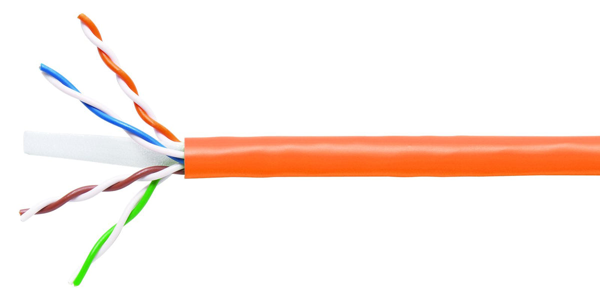 Commscope 1071E ORG C6 4/23 U/UTP R3000 | GigaSPEED XL 1071E ETL Verified Category 6 U/UTP Cable, non-plenum, orange jacket, 4 pair count, 3000 ft (914 m) length, reel
