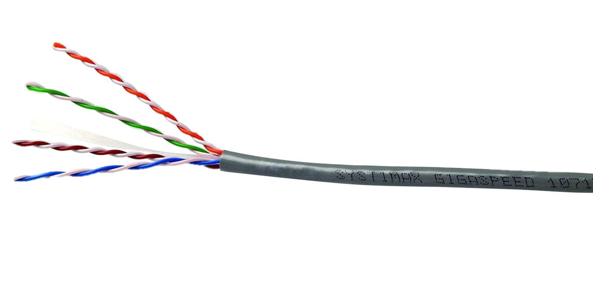 Commscope 1071E GRN C6 4/23 U/UTP R3000 | GigaSPEED XL 1071E ETL Verified Category 6 U/UTP Cable, non-plenum, green jacket, 4 pair count, 3000 ft (914 m) length, reel
