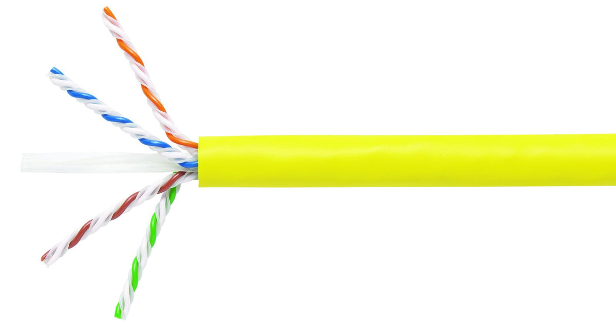 Commscope 1091B-UTG YEL C6A 4/23 U/UTP W1000 | GigaSPEED X10D 1091B-UTG ETL Verified Category 6A U/UTP Cable, yellow jacket, 4 pair count, 1000 ft (305 m) length, WE TOTE box