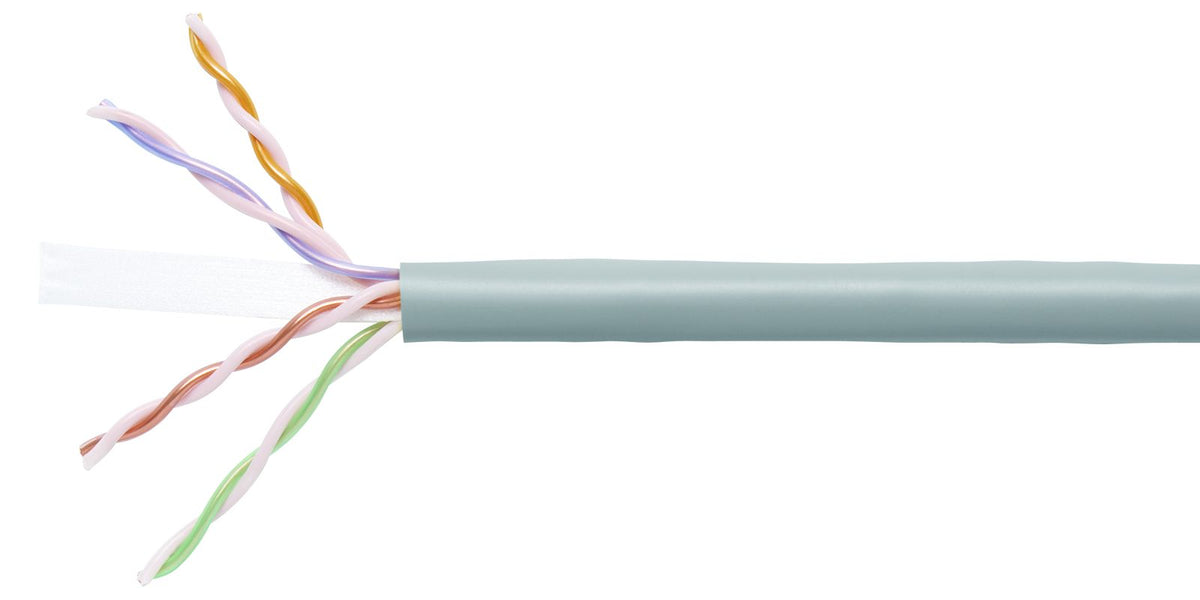 Commscope 2071E-UTG SLT C6 4/23 U/UTP W1000 | GigaSPEED XL 2071E-UTG ETL Verified Category 6 U/UTP Cable, plenum, slate jacket, 4 pair count, 1000 ft (305 m) length, WE TOTE box