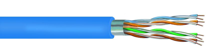 Commscope CS24P BLU C5E 4/24 F/UTP RL 1KFT | Category 5e F/UTP Cable, plenum, blue jacket, 4 pair count, 1000 ft (305 m) length, reel