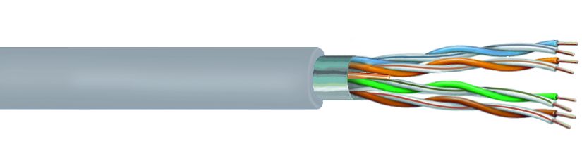 Commscope CS24P GRY C5E 4/24 F/UTP RL 1KFT | Category 5e F/UTP Cable, plenum, gray jacket, 4 pair count, 1000 ft (305 m) length, reel