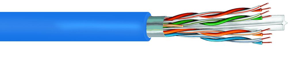 Commscope CS34P BLU C6 4/23 F/UTP RL 3KFT | CS34P Category 6 F/UTP Cable, plenum, blue jacket, 4 pair count, 3000 ft (914 m) length, reel