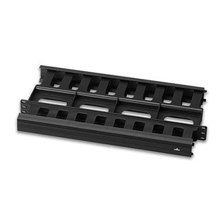 Leviton 491RU-HFR | Horizontal Cable Management, 1RU, 1.5"x3" Front and 1.5"x4" Rear 1RU