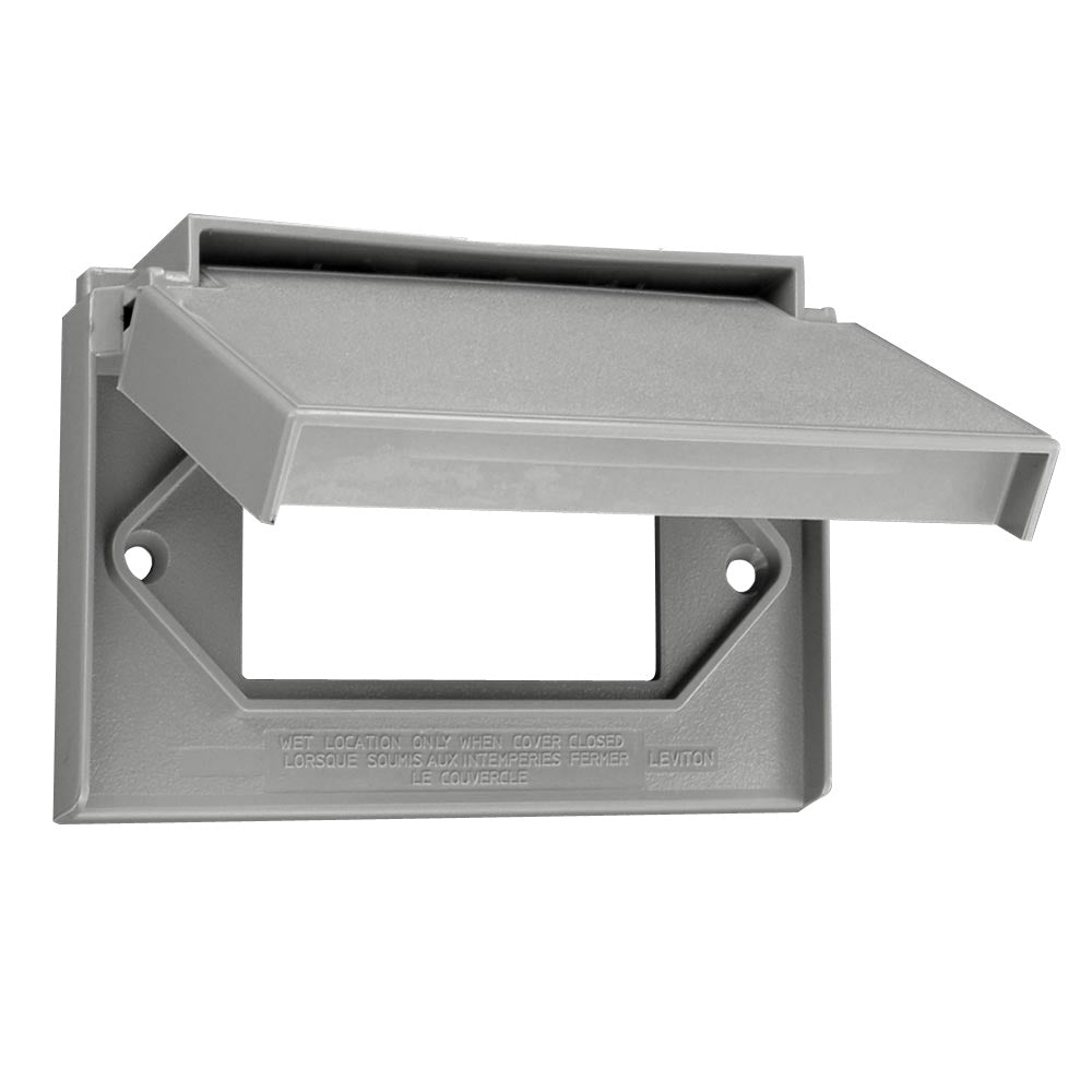 Leviton 4996-GY | 1-Gang Decora/GFCI Device Decora Wallplate/Faceplate, Weather-Resistant