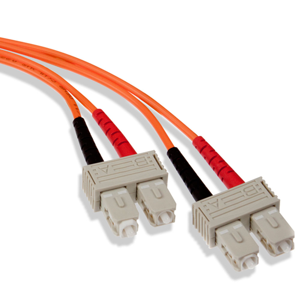 Leviton 62DSC-M02 | Economy Patch Cord, 62.5/125 um Multimode OM1, OFNR Duplex, SC-SC, 2m
