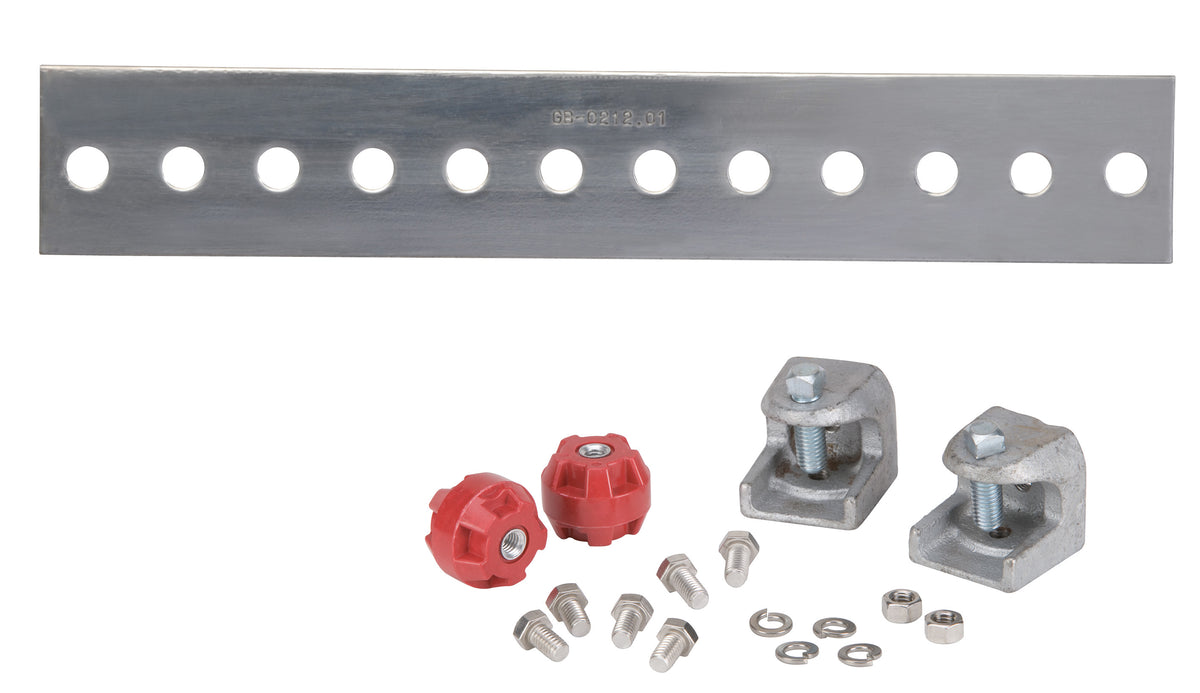 Commscope UGBKIT-0212-T | Tinned Copper Ground Buss Bar, 1/4 in x 2 in x 12 in (6.4 mm x 50.8 mm x 304.8 mm)