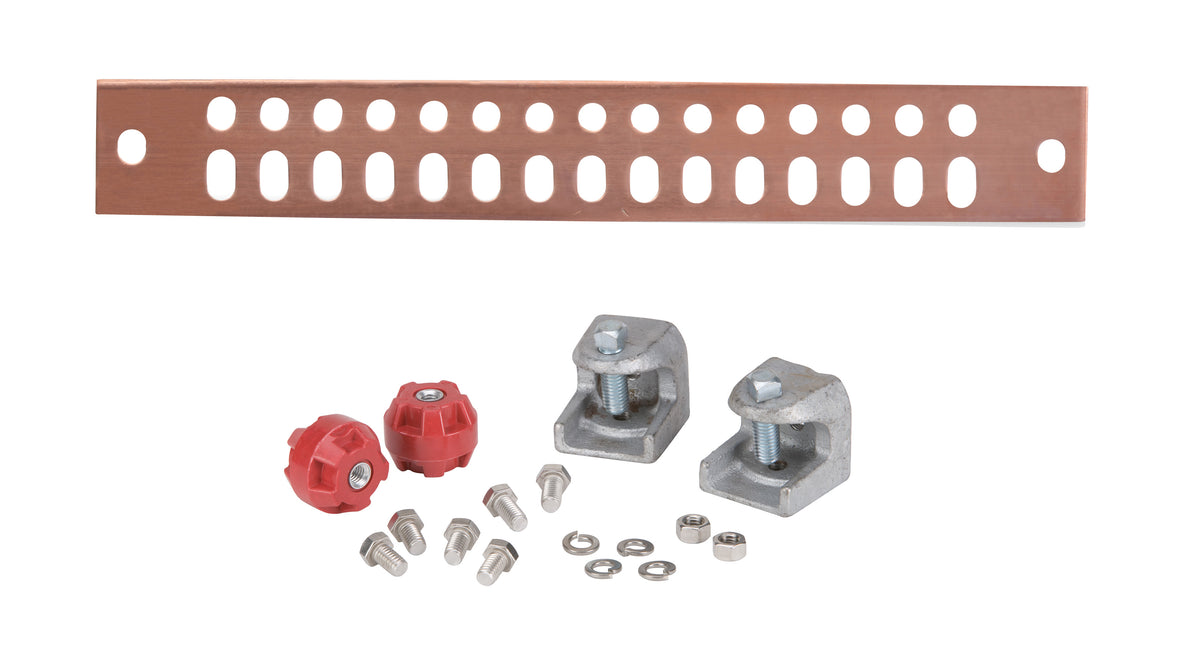 Commscope UGBKIT-0214 | Copper Ground Buss Bar, 1/4 in x 2 in x 14 in (6.4 mm x 50.8 mm x 355.6 mm)