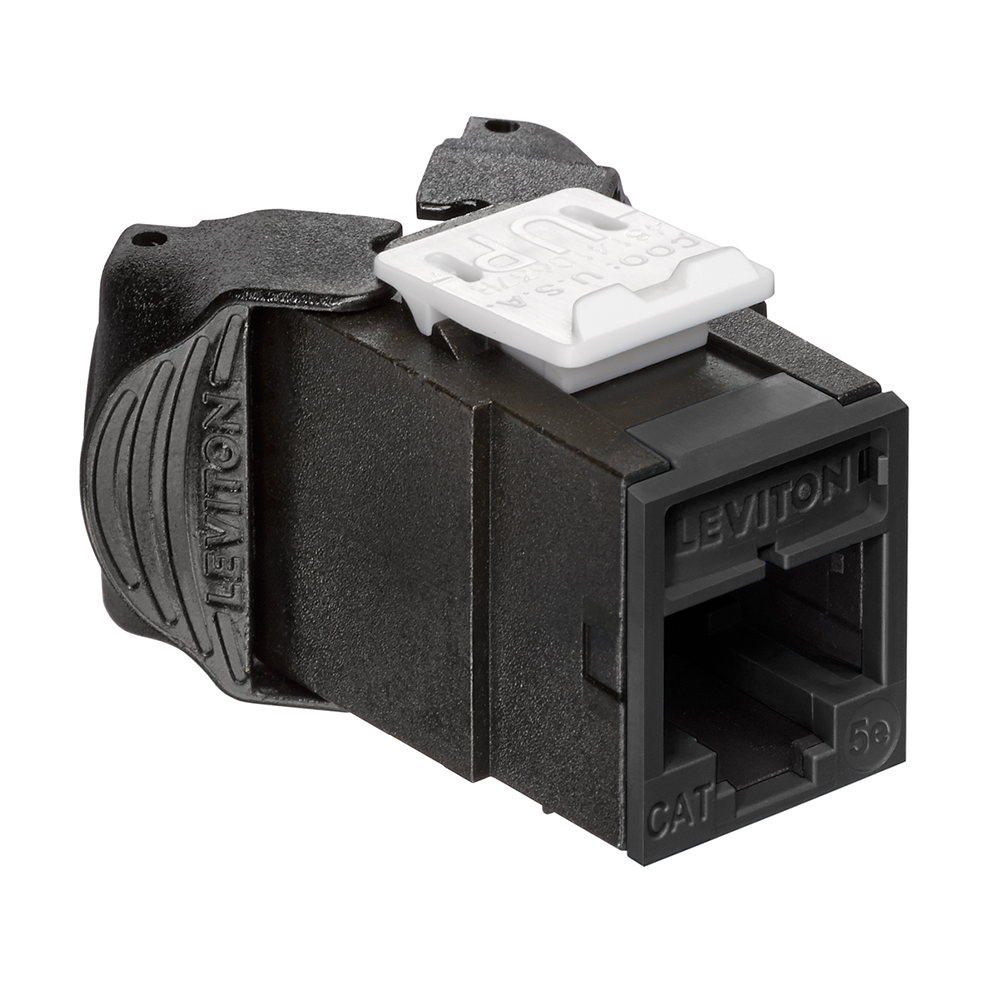 Leviton 5EUJK-RE5 | Atlas-X1 Cat 5e UTP QuickPort Jack, Black