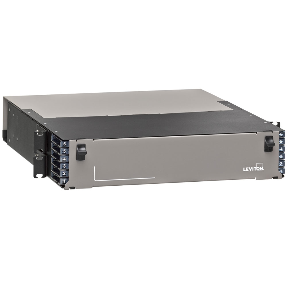 Leviton 5R2UH-S06 | 2000i SDX 2RU Fiber Enclosure, empty, with sliding tray