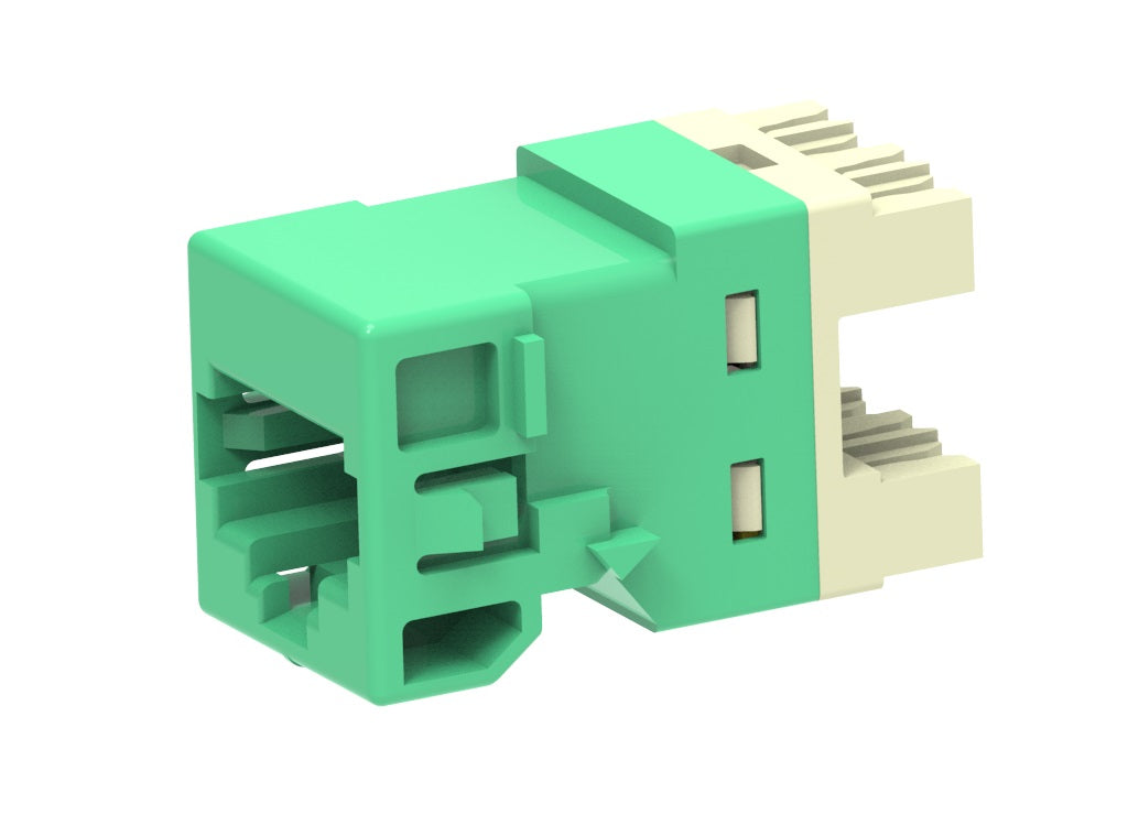 Commscope UNJ10G-GR | Uniprise UNJ Series Modular Jack, RJ45, category 6A, T568A/T568B, unshielded, no dust cover, green