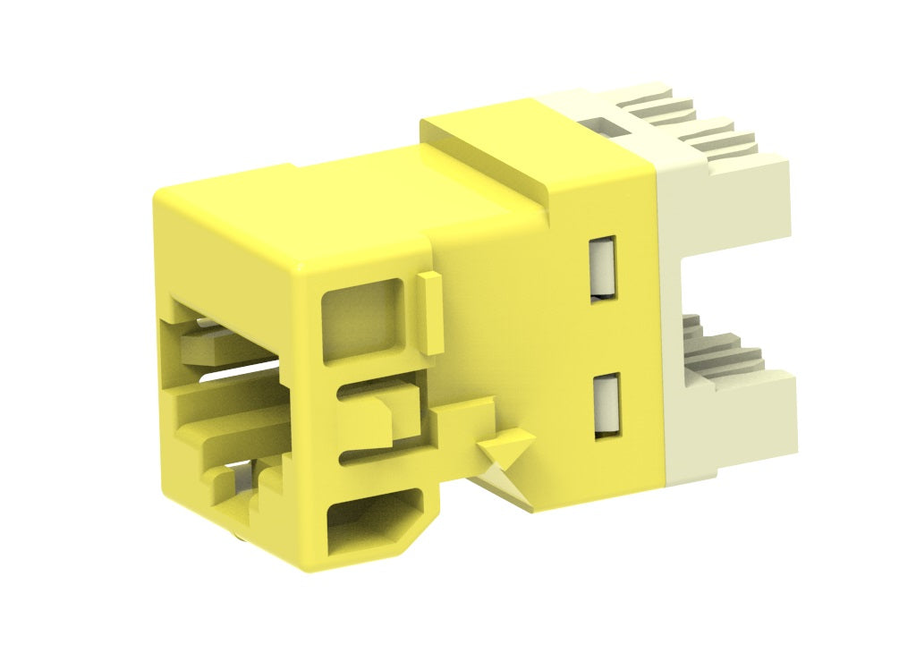 Commscope UNJ10G-YL | Uniprise UNJ Series Modular Jack, RJ45, category 6A, T568A/T568B, unshielded, no dust cover, yellow