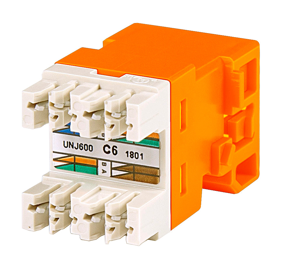 Commscope UNJ600-OR | Uniprise Modular Jack, RJ45, category 6, T568A/T568B, unshielded, without dust cover, orange