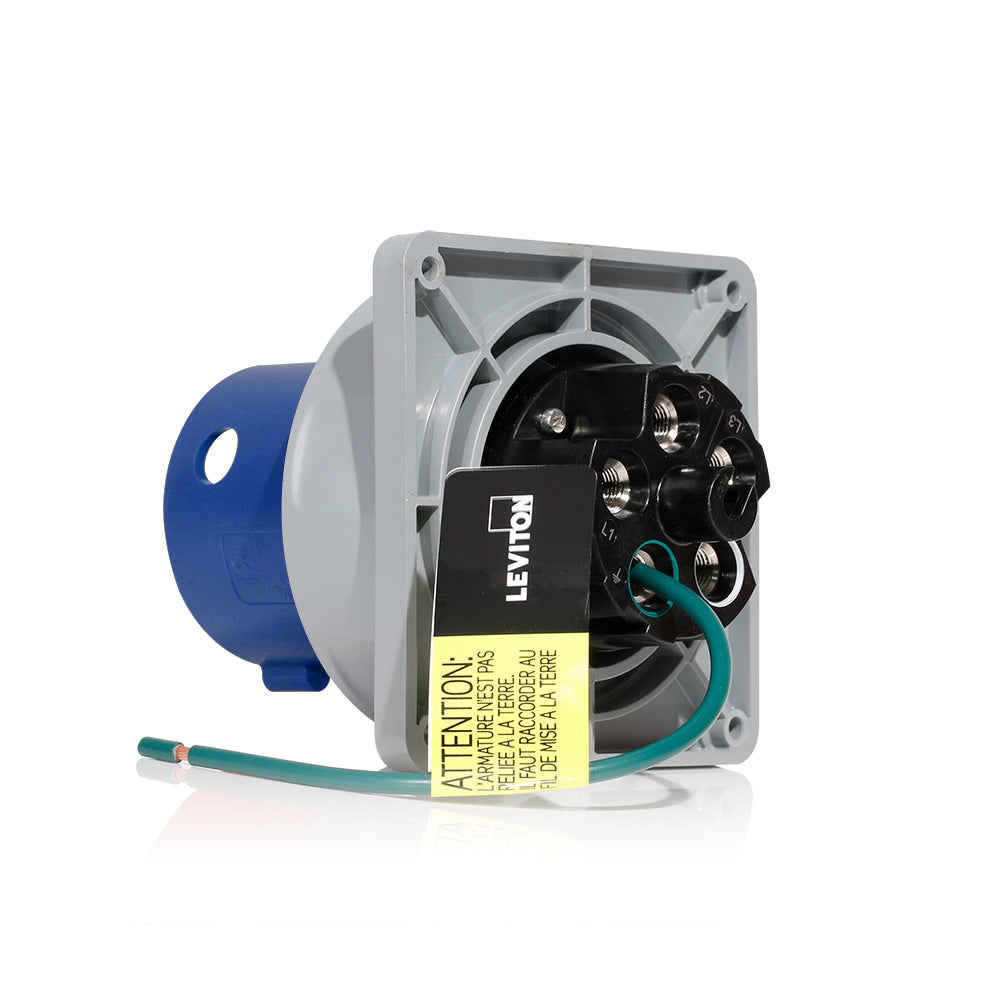 Leviton 560B9WLEV | LEV Series IEC Pin & Sleeve Inlet