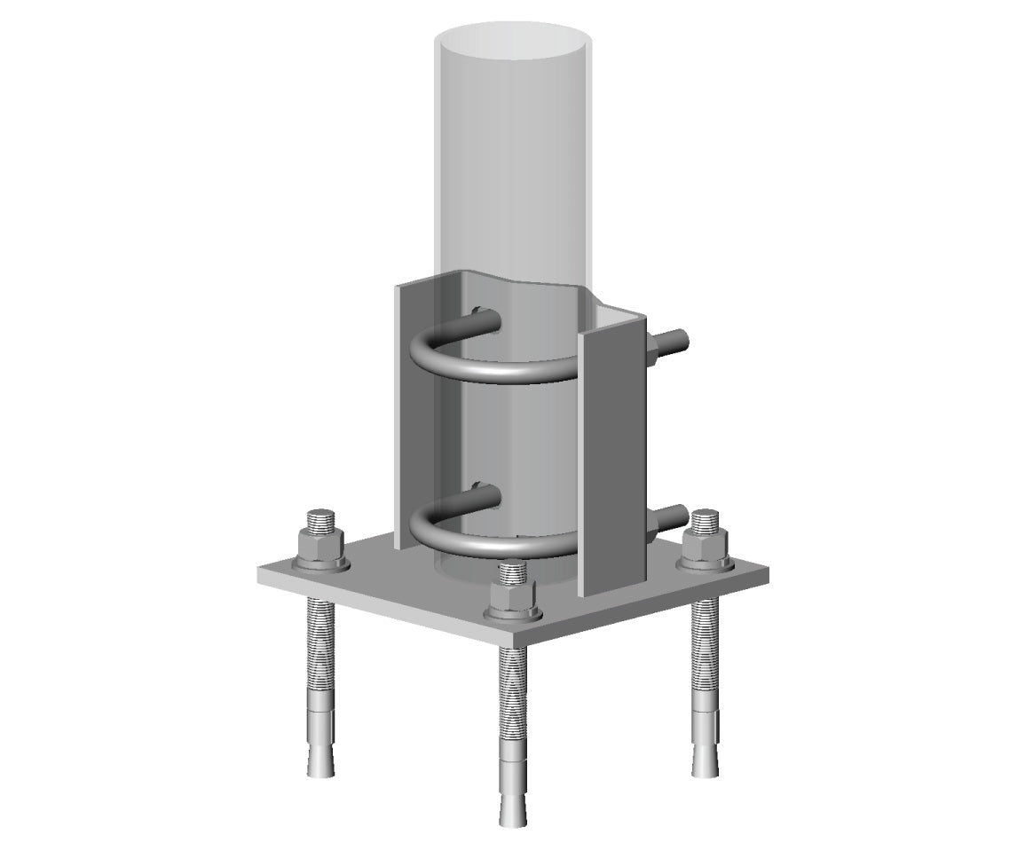 Commscope WB-BS | Base Shoe for 3-1/2 in OD pipe, hardware included