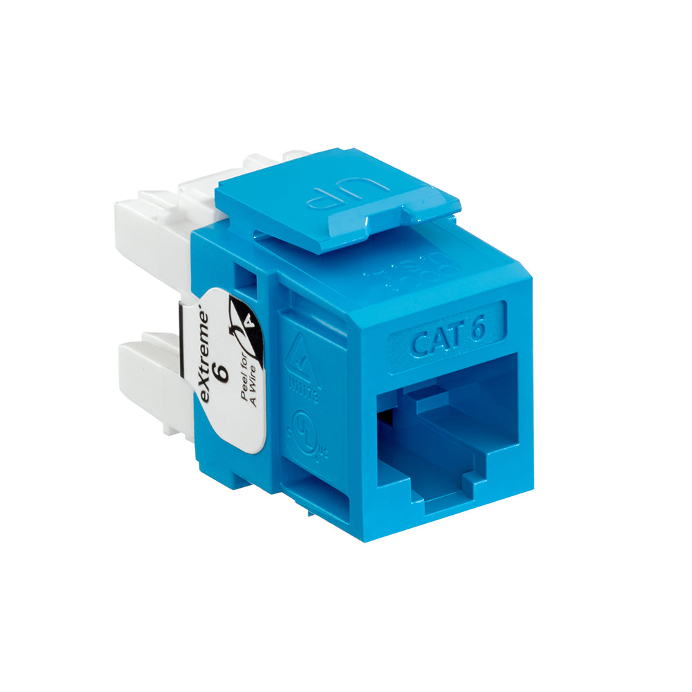 Leviton 61110-RL6 | eXtreme Cat 6 QuickPort Jack, Blue
