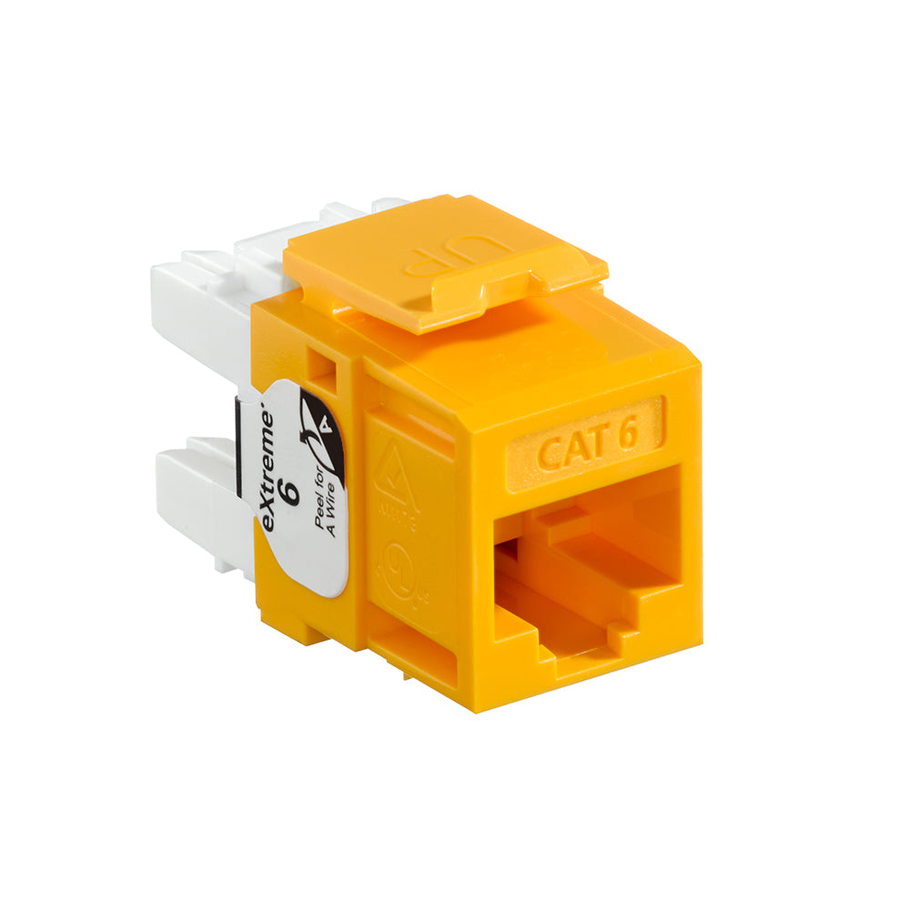 Leviton 61110-RY6 | eXtreme Cat 6 QuickPort Jack, Yellow