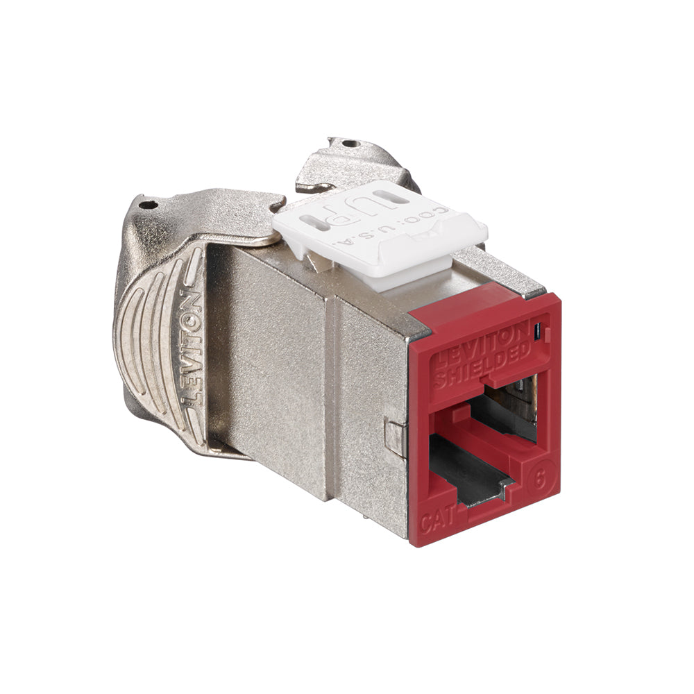 Leviton 61SJK-RO6 | Atlas-X1 Cat 6 Shielded QuickPort Jack, Orange