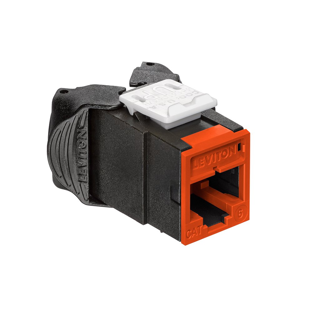 Leviton 61UJK-RP6 | Atlas-X1 Cat 6 UTP QuickPort Jack, Purple