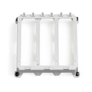 Leviton 47612-HBK | Half Width Bracket-ABS white plastic-3 single bays