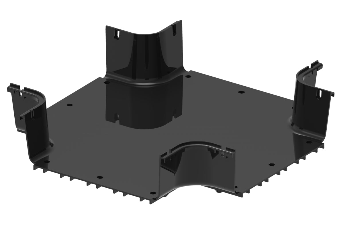 Commscope FGSB-MHXP-F | FiberGuide Horizontal Cross, 4x12in, Black
