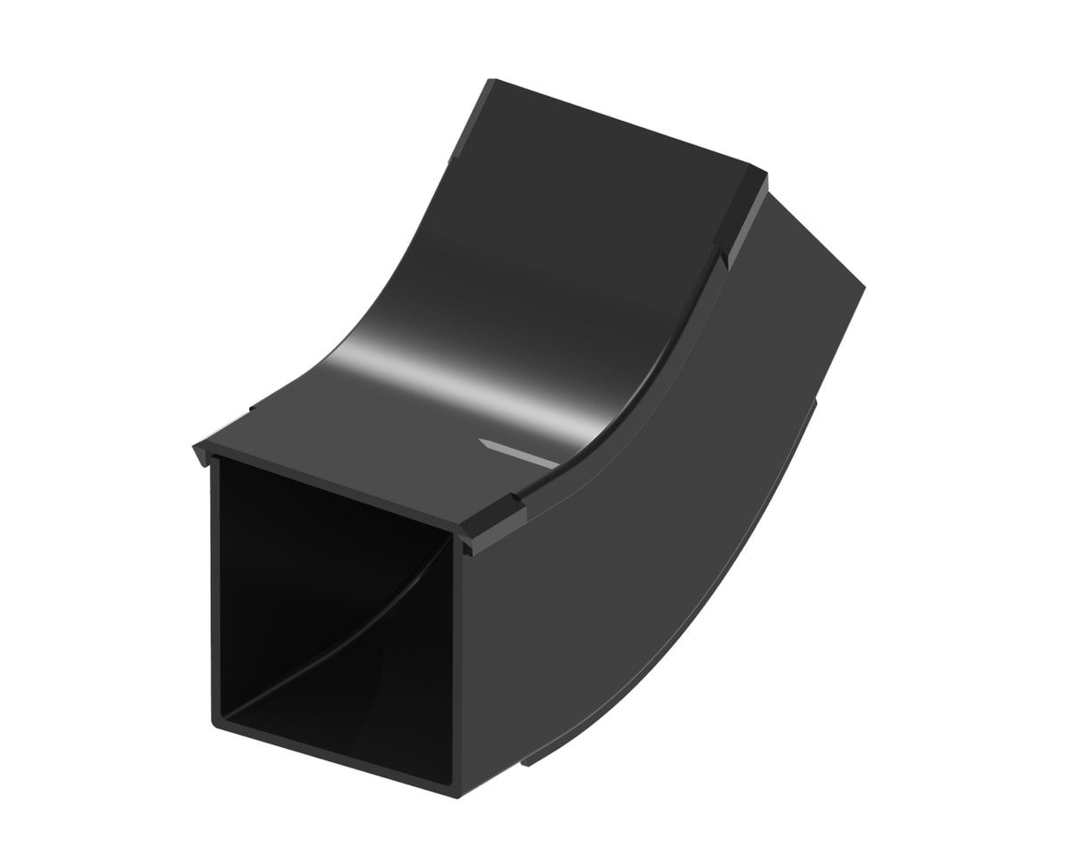 Commscope FGSB-MU4A-C | FiberGuide 45° Up Elbow Kit, 2x2in, Black
