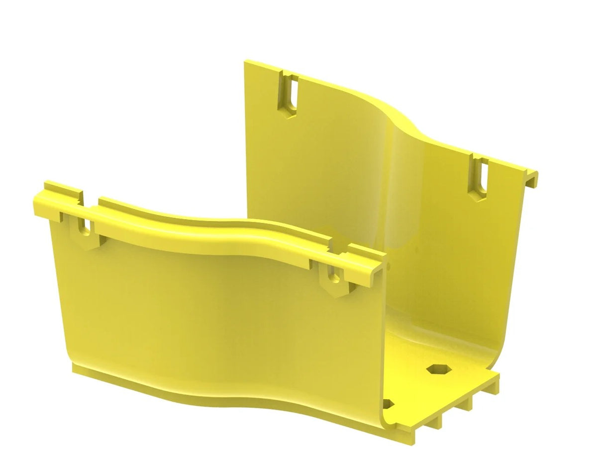Commscope FGS-MDSA-AB | FiberGuide Straight Reducer, 4x4 to 4x6in, Yellow