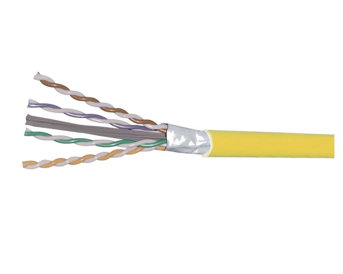 Commscope 2091SD YEL C6A 4/23 U/UTP R1000 | GigaSPEED X10D 2091SD ETL Verified Category 6A U/UTP Cable, plenum, yellow jacket, 4 pair count, 1000 ft (305 m) length, reel