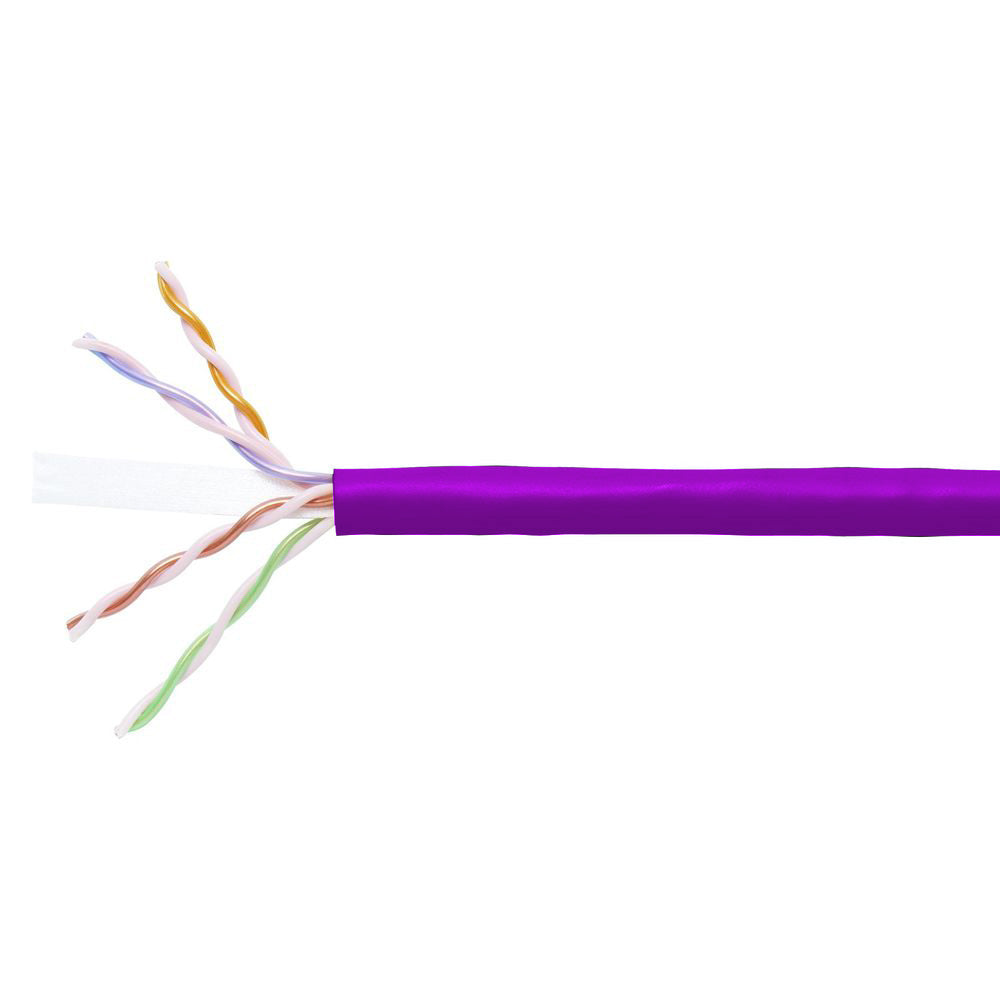 Commscope 2071E PRP C6 4/23 U/UTP R1000 | GigaSPEED XL 2071E ETL Verified Category 6 U/UTP Cable, plenum, purple jacket, 4 pair count, 1000 ft (305 m) length, reel