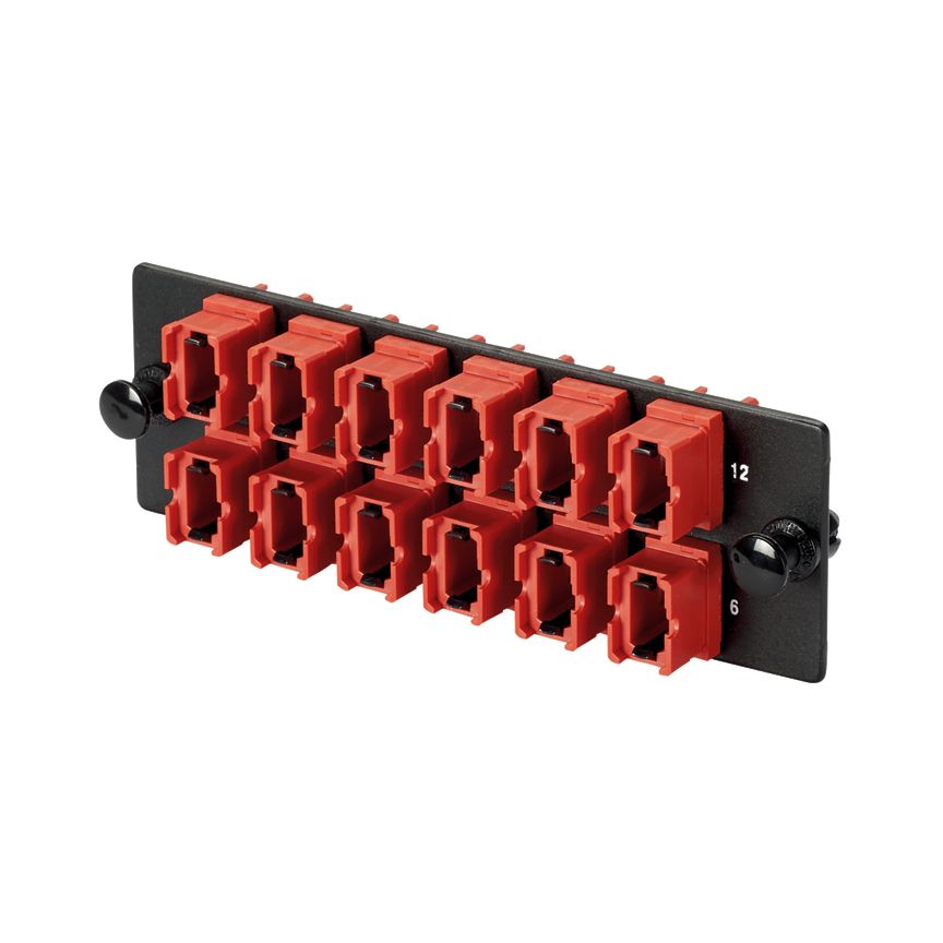 Panduit FAPH0424RDMPO | Opticom FAP, 4 Key-Up/Key-Down MPOs, Type A, Red, Horizontal