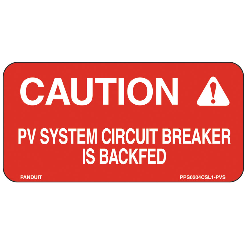 Panduit PPS0204CSL1-PVS | Solar Label