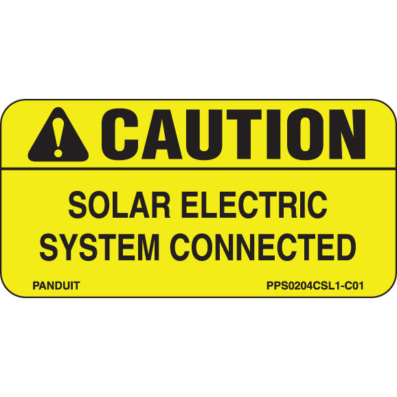 Panduit PPS0204CSL1-C01 | Solar Label