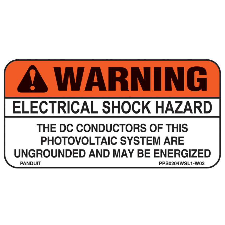 Panduit PPS0204WSL1-W03 | Solar Label